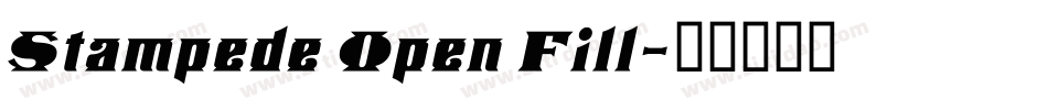 Stampede Open Fill字体转换